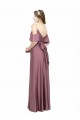 Off the Shoulder Long Silk like Satin Cold Shoulder Formal Evening Gown / Prom Dress / Bridesmaid Dress Victoria
