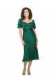 Sweetheart Midi Length Silk like Satin Hunter Short Sleeves Formal Evening Gown / Prom Dress / Bridesmaid Dress Victoria