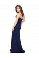Strapless Long Silk like Satin Sapphire Sleeveless Formal Evening Gown / Prom Dress / Bridesmaid Dress Victoria