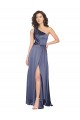 One Shoulder Long Silk like Satin Dusk Sleeveless Formal Evening Gown / Prom Dress / Bridesmaid Dress Victoria