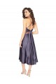 Scoop Neck Midi Length Silk like Satin Dusk Sleeveless Prom Dress / Bridesmaid Dress Victoria