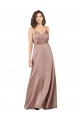 Sweetheart Long Silk like Satin Dusty Pink Sleeveless Formal Evening Gown / Bridesmaid Dress Victoria