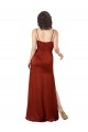 Square Neck Long Silk like Satin Red Sleeveless Formal Evening Gown / Prom Dress / Bridesmaid Dress Victoria
