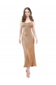 Cowl Neck Midi Length Silk like Satin Rose Gold Sleeveless Formal Evening Gown / Prom Dress / Bridesmaid Dress Victoria