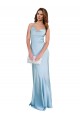 Cowl Neck Long Silk like Satin Light Sky Blue Sleeveless Formal Evening Gown / Prom Dress / Bridesmaid Dress Victoria