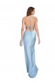 Cowl Neck Long Silk like Satin Light Sky Blue Sleeveless Formal Evening Gown / Prom Dress / Bridesmaid Dress Victoria