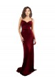 Cowl Neck Long Silk like Satin Burgundy Sleeveless Formal Evening Gown / Prom Dress / Bridesmaid Dress Victoria