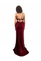 Cowl Neck Long Silk like Satin Burgundy Sleeveless Formal Evening Gown / Prom Dress / Bridesmaid Dress Victoria