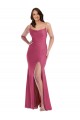 Cowl Neck Long Silk like Satin Fuchsia Sleeveless Formal Plus Size Evening Gown / Prom Dress / Bridesmaid Dress Victoria