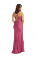 Cowl Neck Long Silk like Satin Fuchsia Sleeveless Formal Plus Size Evening Gown / Prom Dress / Bridesmaid Dress Victoria
