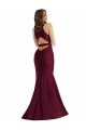V-Neck Long Silk like Satin Burgundy Sleeveless Formal Plus Size Evening Gown / Prom Dress / Bridesmaid Dress Victoria