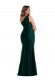 One Shoulder Long Silk like Satin Ever Green Sleeveless Formal Plus Size Evening Gown / Prom Dress / Bridesmaid Dress Victoria