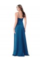 Cowl Neck Long Silk like Satin Peacock Blue Sleeveless Formal Evening Gown / Prom Dress / Bridesmaid Dress Victoria
