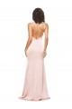 One Shoulder Long Silk like Satin Pink Sleeveless Formal Evening Gown / Prom Dress / Bridesmaid Dress Victoria