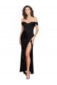 Sweetheart Long Silk like Satin Black Sleeveless Black Tie Evening Gown / Prom Dress / Bridesmaid Dress Victoria