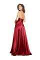 Cowl Neck Long Silk like Satin Burgundy Sleeveless Black Tie Evening Dress / Prom Dress / Bridesmaid Dress Victoria