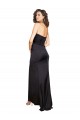 One Shoulder Long Silk like Satin Black Sleeveless Evening Dress / Bridesmaid Dress Victoria