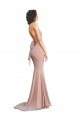 V-Neck Long Spandex Dusty Pink Sleeveless Formal Evening Gown / Prom Dress / Bridesmaid Dress Victoria
