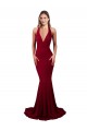 V-Neck Long Spandex Burgundy Sleeveless Formal Evening Gown / Prom Dress / Bridesmaid Dress Victoria