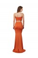 Strapless Long Spandex Orange Sleeveless Formal Evening Gown / Prom Dress / Bridesmaid Dress Victoria