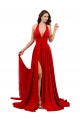 Halter Neck Long Spandex Red Sleeveless Formal Evening Gown / Prom Dress / Bridesmaid Dress Victoria