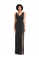 V-Neck Long Spandex Black Sheath Sleeveless Formal Evening Gown / Prom Dress / Bridesmaid Dress Victoria