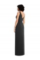 V-Neck Long Spandex Black Sheath Sleeveless Formal Evening Gown / Prom Dress / Bridesmaid Dress Victoria