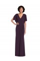 V-Neck Long Spandex Grape Split Sleeves Formal Evening Gown / Prom Dress / Bridesmaid Dress Victoria