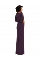 V-Neck Long Spandex Grape Split Sleeves Formal Evening Gown / Prom Dress / Bridesmaid Dress Victoria