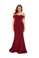 Off the Shoulder Long Spandex Burgundy Sleeveless Formal Plus Size Evening Gown / Prom Dress / Bridesmaid Dress Victoria