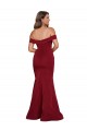 Off the Shoulder Long Spandex Burgundy Sleeveless Formal Plus Size Evening Gown / Prom Dress / Bridesmaid Dress Victoria