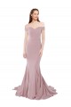 Sweetheart Sweep Train Stretch Crepe Dusty Pink Sleeveless Bridesmaid Dress / Evening Dress Victoria