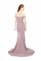 Sweetheart Sweep Train Stretch Crepe Dusty Pink Sleeveless Bridesmaid Dress / Evening Dress Victoria