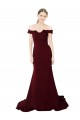 Sweetheart Sweep Train Stretch Crepe & Lace Burgundy Gold Sleeveless Formal Evening Gown / Prom Dress / Bridesmaid Dress Victoria