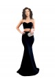 High Neck Long Stretch Crepe Black Sleeveless Formal Evening Gown / Prom Dress / Bridesmaid Dress Victoria