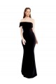 One Shoulder Long Stretch Crepe Black Sleeveless Formal Evening Gown / Prom Dress / Bridesmaid Dress Victoria