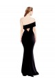 One Shoulder Long Stretch Crepe Black Sleeveless Formal Evening Gown / Prom Dress / Bridesmaid Dress Victoria