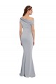 One Shoulder Long Stretch Crepe Grey Sleeveless Formal Dress / Bridesmaid Dress Victoria