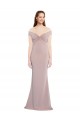 V-Neck Long Stretch Crepe Dusty Pink Sleeveless Formal Evening Gown / Prom Dress / Bridesmaid Dress Victoria