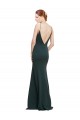 V-Neck Long Stretch Crepe Pink Sleeveless Formal Dress / Bridesmaid Dress Victoria