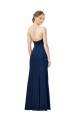 Strapless Long Stretch Crepe Black Sleeveless Formal Dress / Bridesmaid Dress Victoria