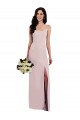 Spaghetti Straps Long Stretch Crepe Sleeveless Formal Evening Gown / Prom Dress / Bridesmaid Dress Victoria
