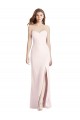 Strapless Long Stretch Crepe Pink Sleeveless Semi Formal Evening Dress / Prom Dress / Bridesmaid Dress Victoria