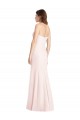 Strapless Long Stretch Crepe Pink Sleeveless Semi Formal Evening Dress / Prom Dress / Bridesmaid Dress Victoria
