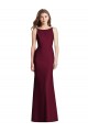 Bateau Neck Long Stretch Crepe Burgundy Gold Sleeveless Semi Formal Evening Dress / Bridesmaid Dress Victoria