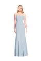 Strapless Long Stretch Crepe Light Sky Blue Trumpet Sleeveless Formal Dress / Bridesmaid Dress Victoria