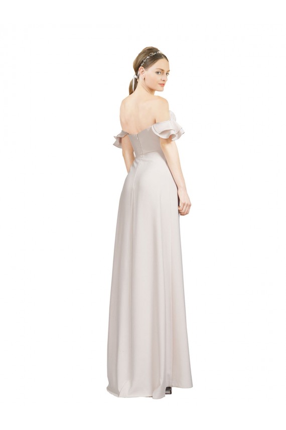 Sweetheart Long Stretch Crepe Red Sleeveless Formal Evening Gown / Prom Dress / Bridesmaid Dress Victoria