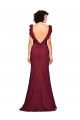 Strapless Long Stretch Crepe Burgundy Sleeveless Prom Dress / Bridesmaid Dress Victoria