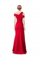 Long Stretch Crepe Red Sleeveless Formal Evening Gown / Prom Dress / Bridesmaid Dress Victoria