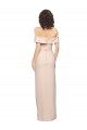 Off the Shoulder Long Stretch Crepe Nude Sleeveless Formal Evening Gown / Prom Dress / Bridesmaid Dress Victoria
